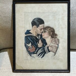 Vintage Harrison Fisher My Hero Framed Print